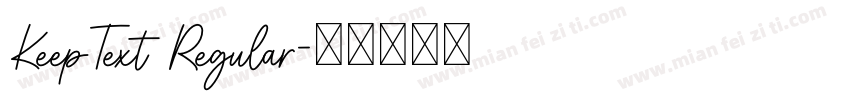 KeepText Regular字体转换